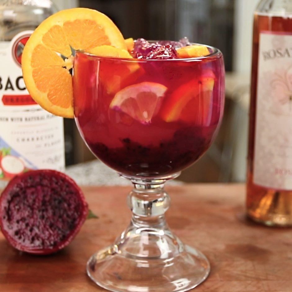 Dragon Fruit Sangria Cocktail Recipe
