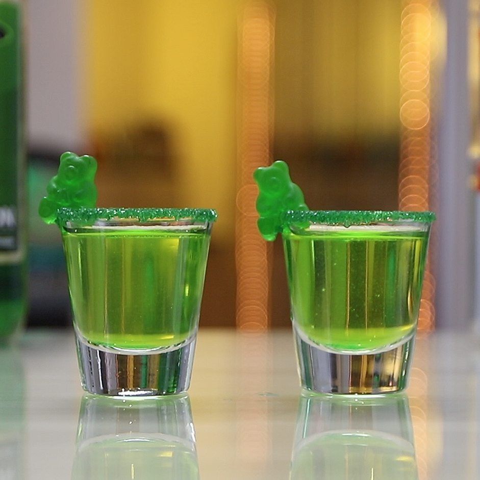 Green Gummy Bear Shots Cocktail Recipe