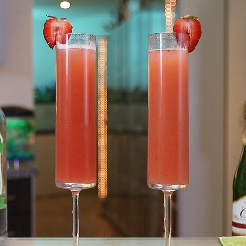 Strawberry Citrus Champagne Cocktail Recipe