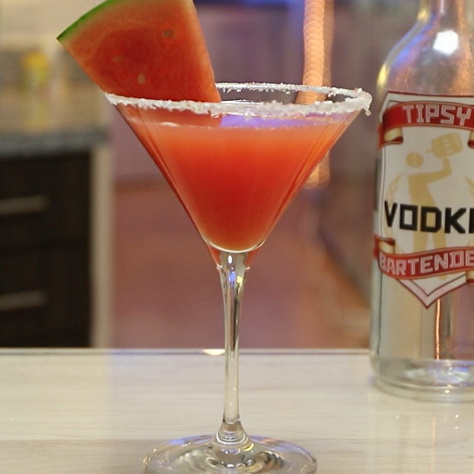 Sweet & Sour Watermelon Martini Cocktail Recipe