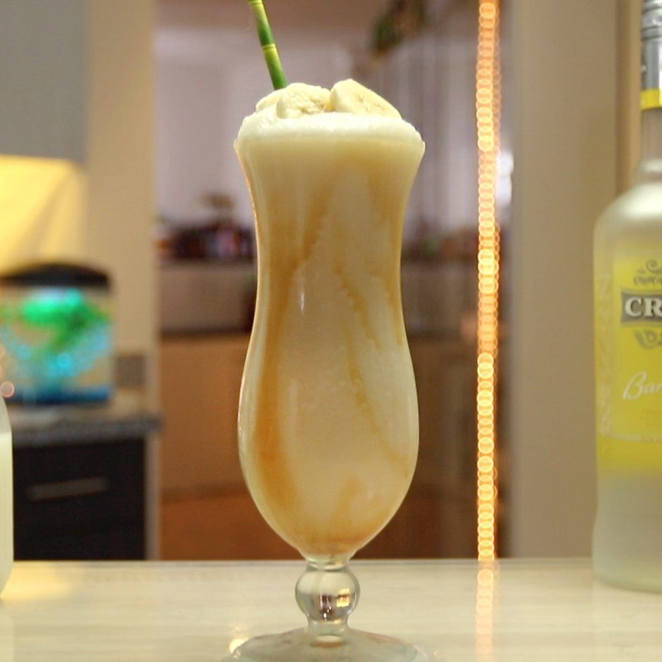 Caramel Banana Colada Cocktail Recipe
