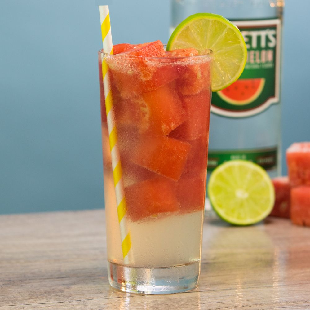 Watermelon Cubes Vodka Limeade Cocktail Recipe