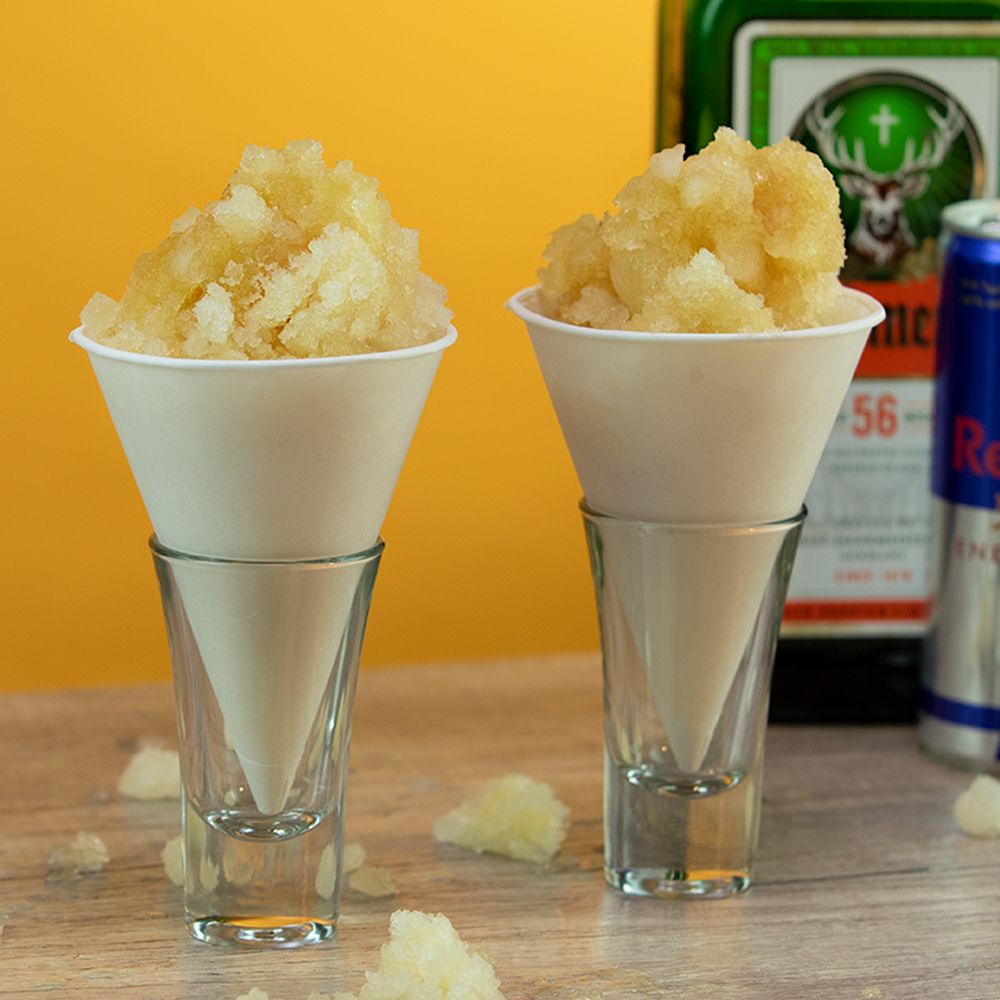 Jagerbomb Snow Cone Cocktail Recipe