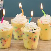 Birthday Cake Pudding Shots image