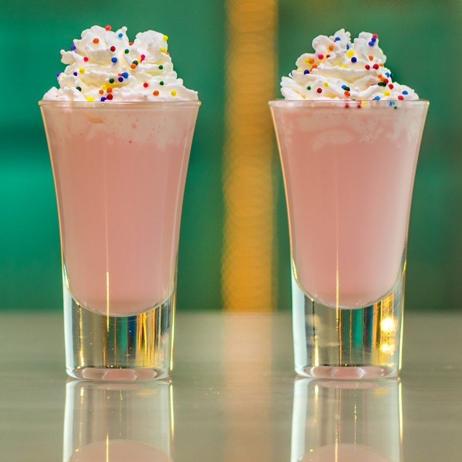 Strawberry Birthday Cake Shots image