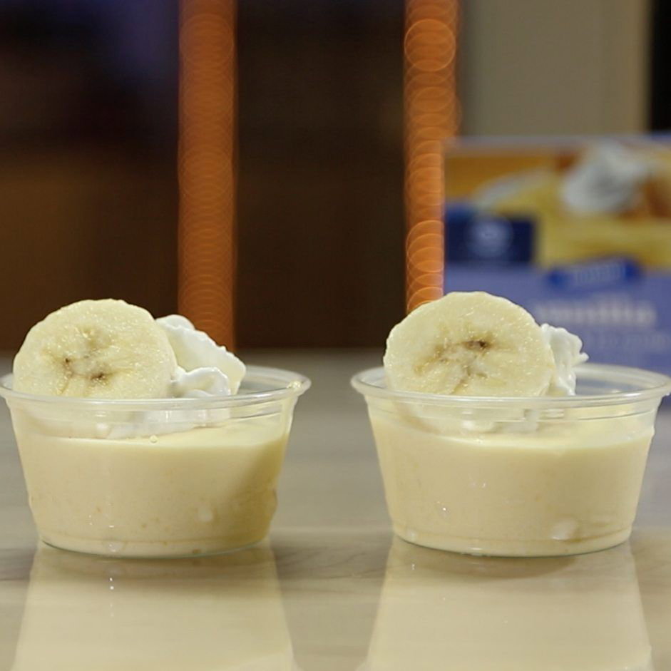 Banana Foster Pudding Shots