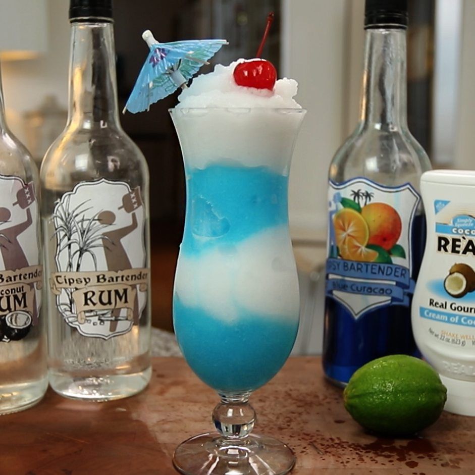 Blue Coconut Daiquiri Cocktail Recipe