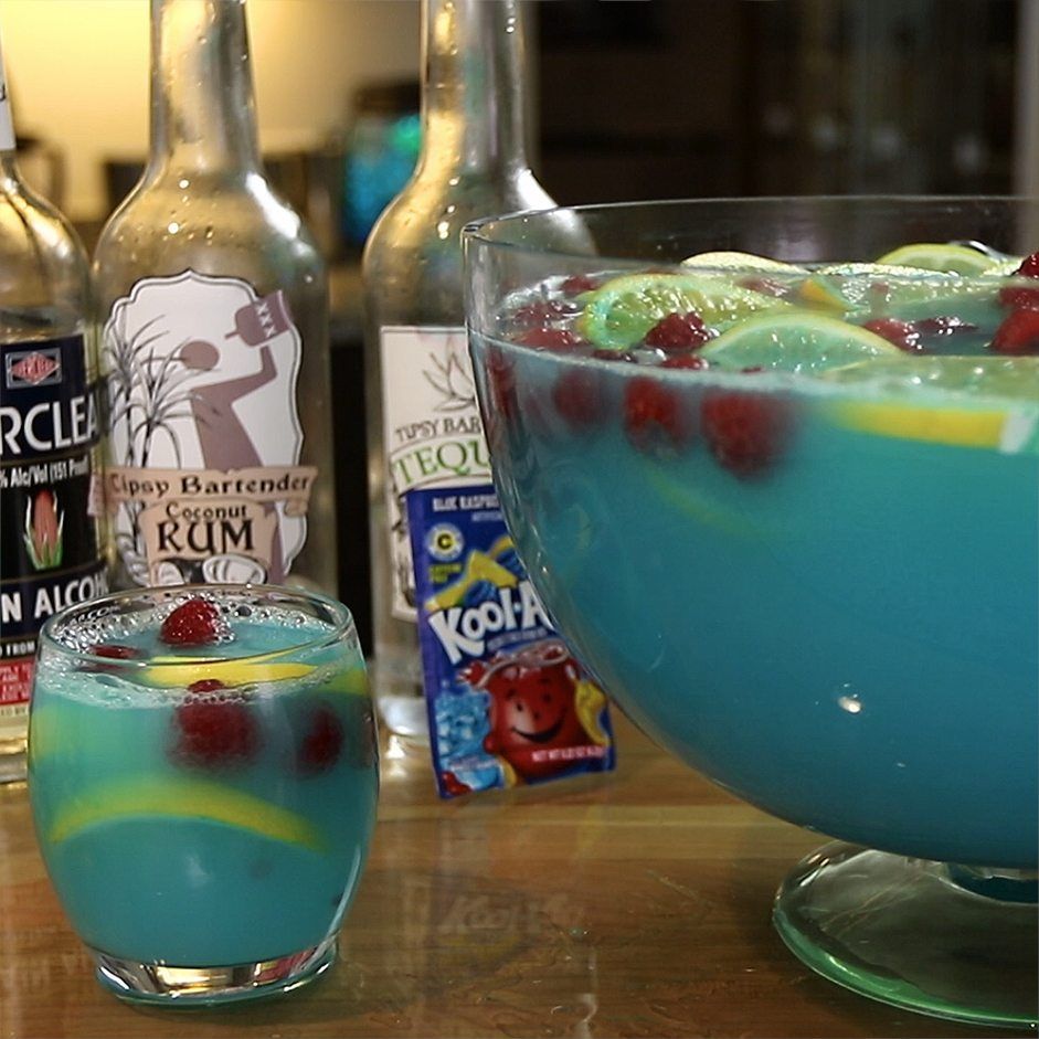 Blue KoolAid Jungle Juice Cocktail Recipe
