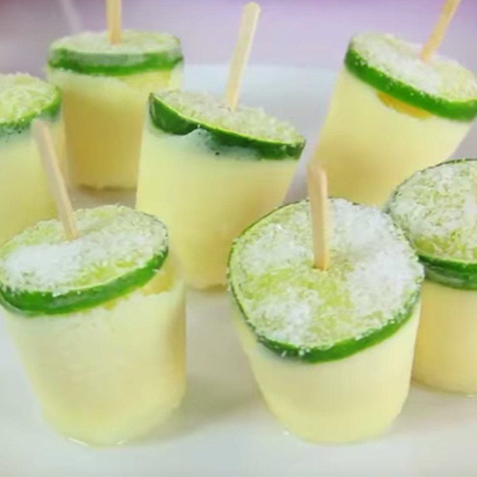 Creamy Margarita Popsicles - Host The Toast