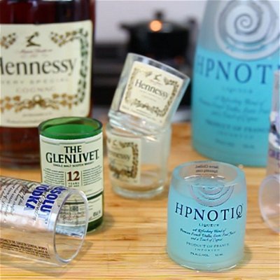 DIY Mini Liquor Bottle Shot Glasses thumbnail