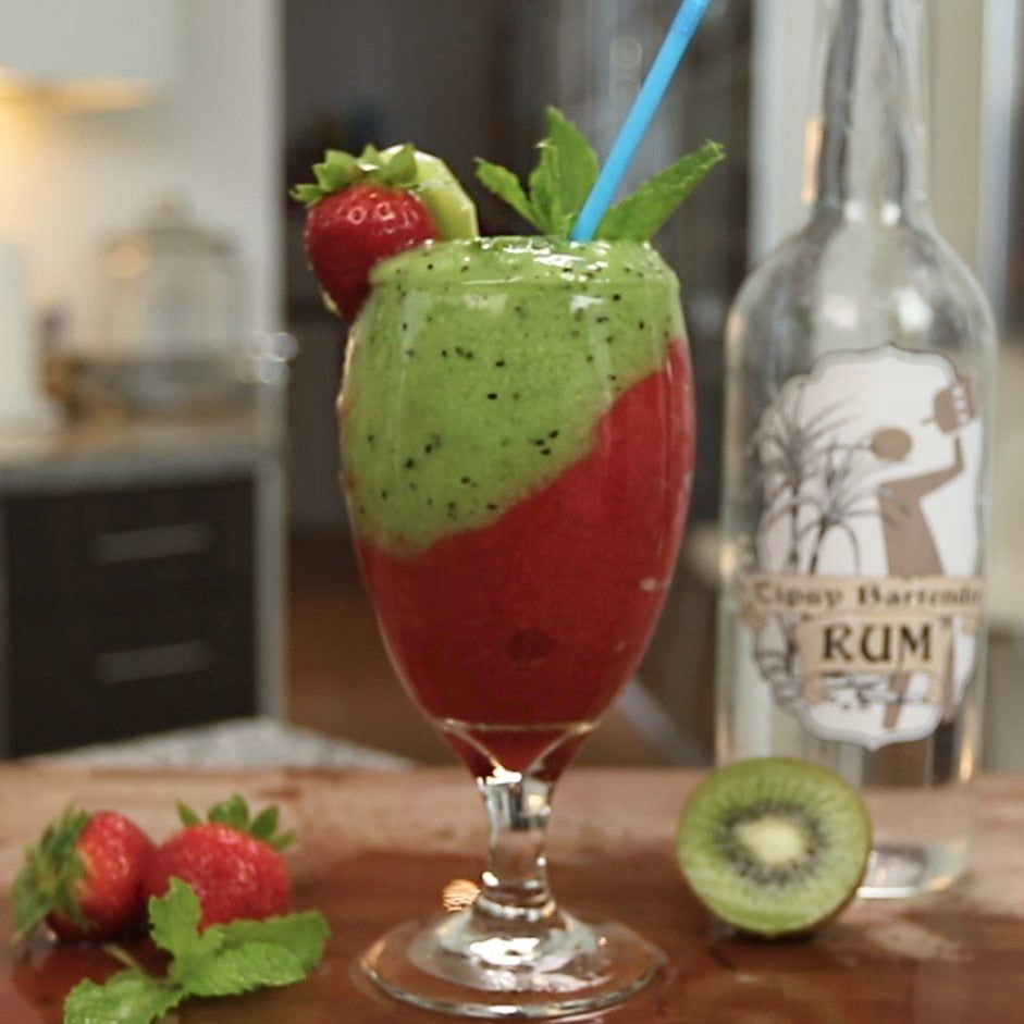 Frozen Strawberry Kiwi Mojito