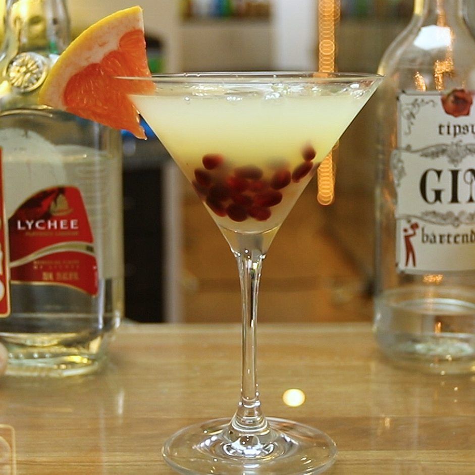Lychee Grapefruit Martini Cocktail Recipe