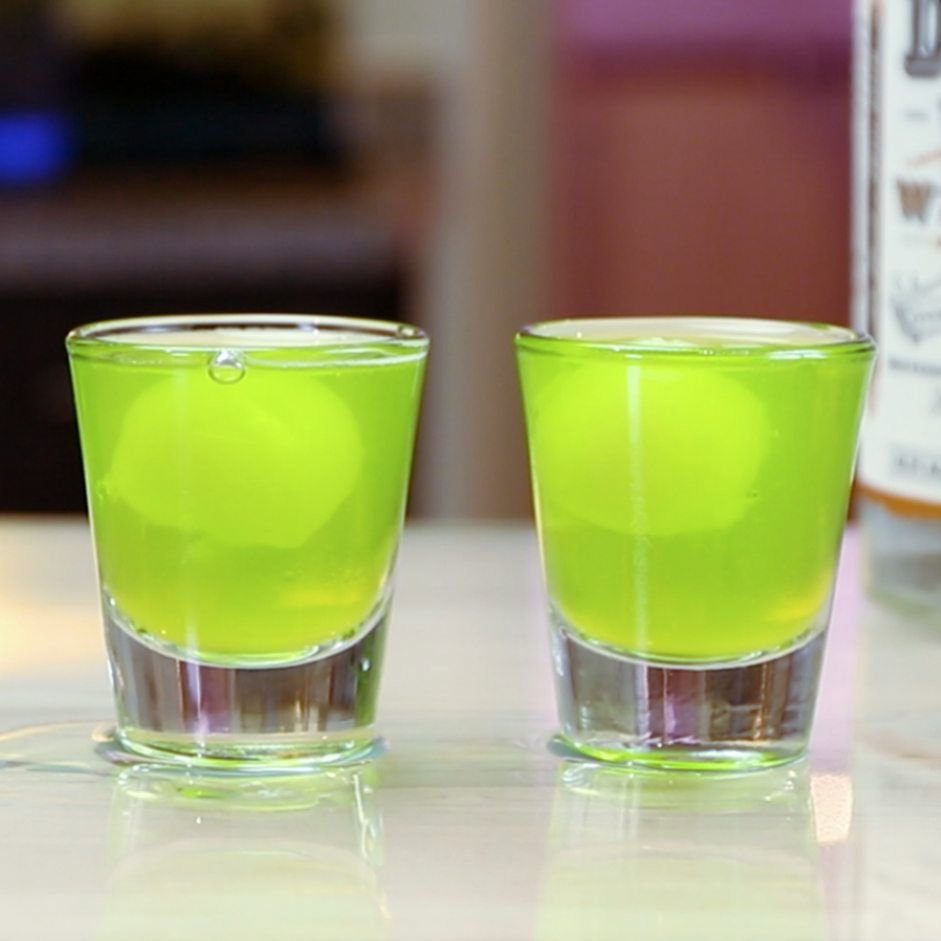 Melon Whiskey Sour Shots