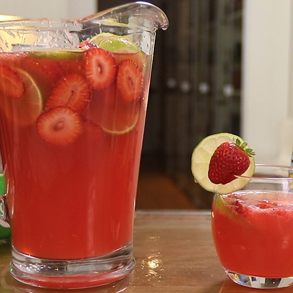 Strawberry Beer Margarita Pitcher Cocktail Recipe