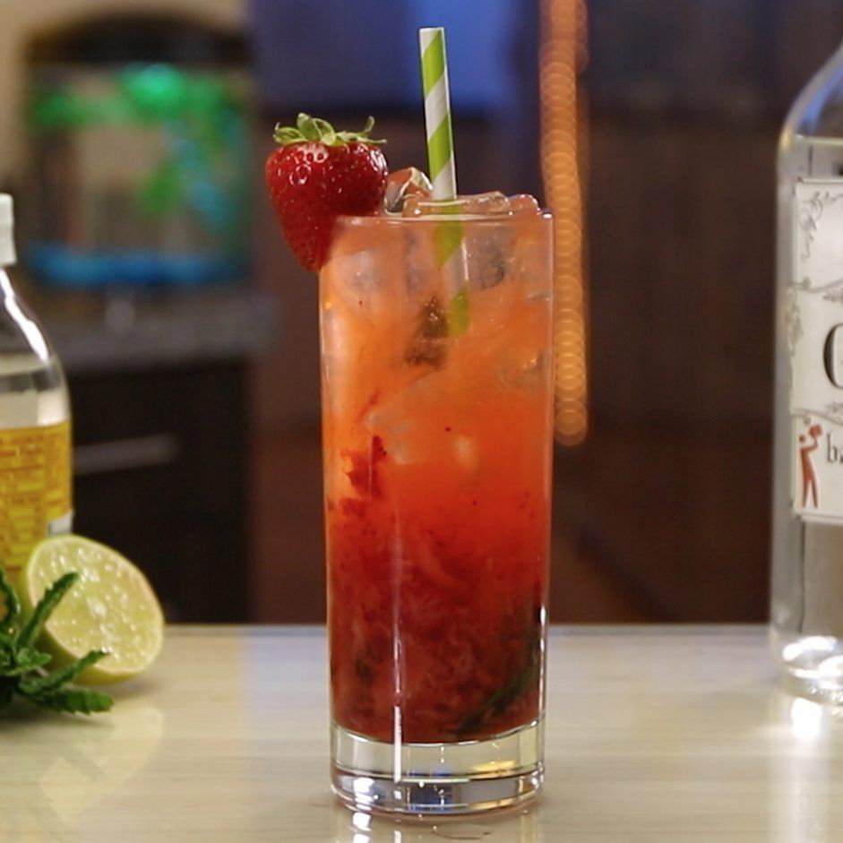 Strawberry Mint Gin & Tonic