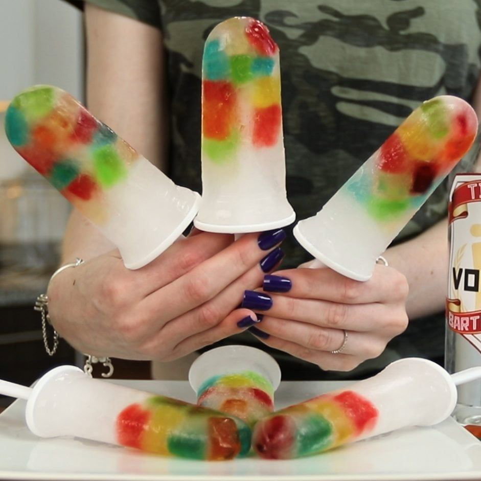 Vodka Gummy Bear Popsicles