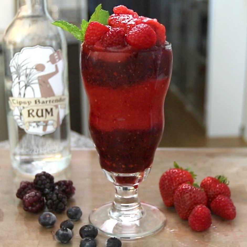 Mixed Berry Daiquiri Cocktail Recipe