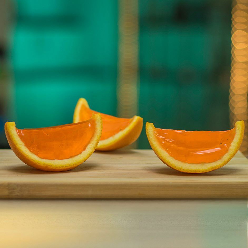 Sex On The Beach Jello Shots In An Orange