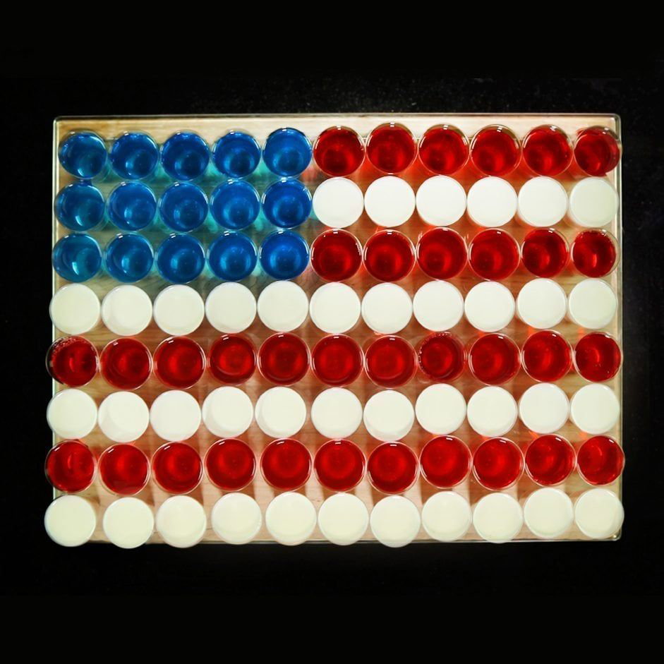 Jello Shot American Flag