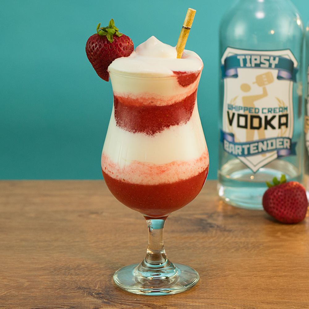 Strawberry & Cream Daiquiri Cocktail Recipe