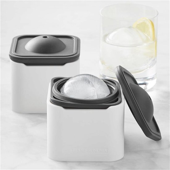 TINANA Crystal Clear Ice Maker, Silicone Ice Ball Tray, 2.5 Large Ice Cube  Mold, Sphere Ice Mold, Black-2 Balls 