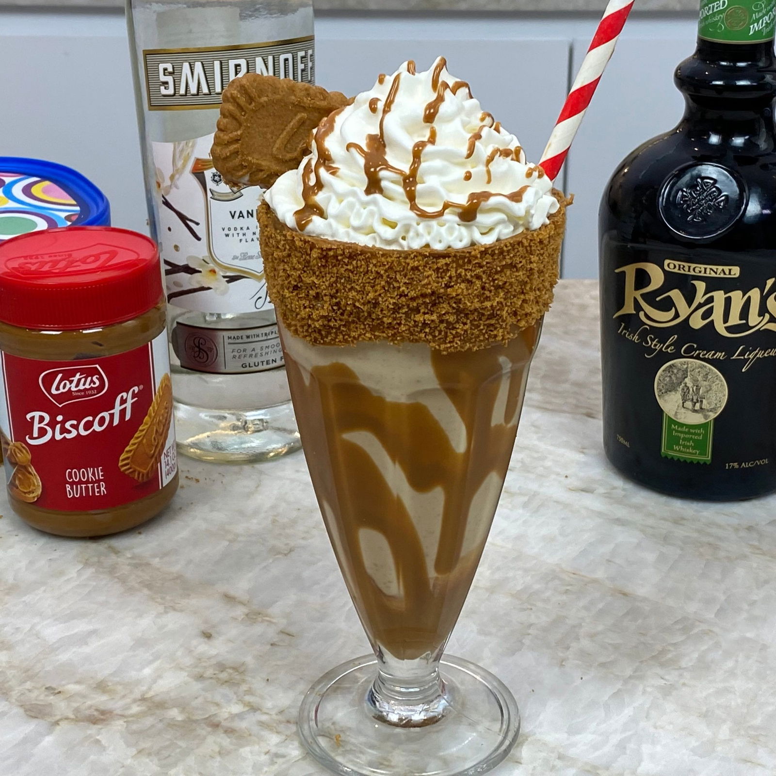 Biscoff Cookie Butter Milkshake Cocktail Recipe
