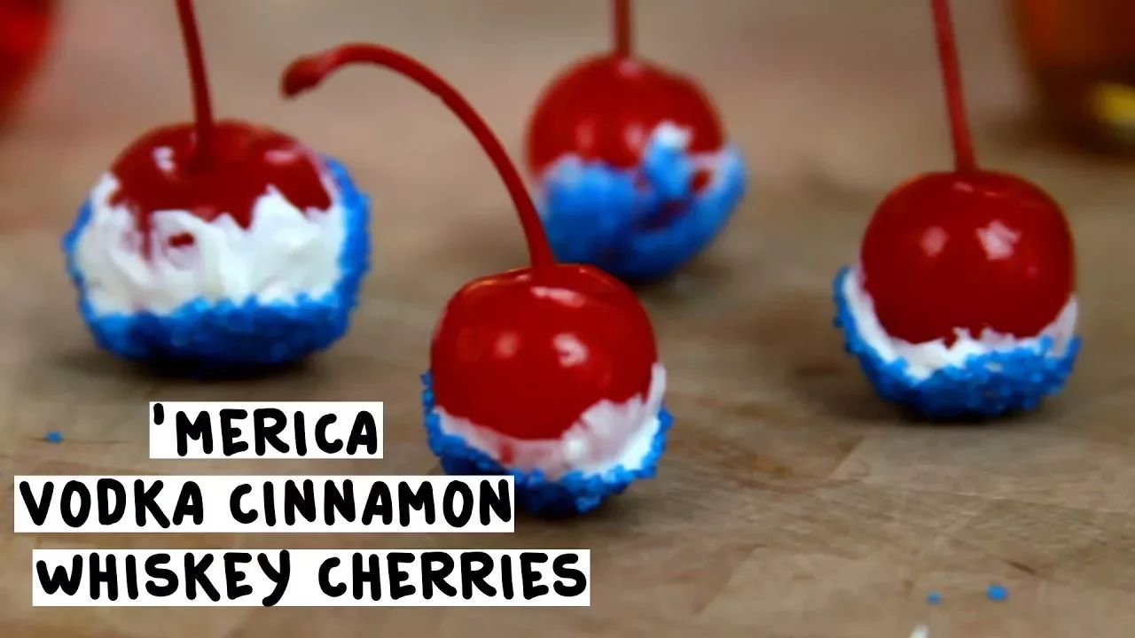 Merica Vodka Cinnamon Whiskey Cherries thumbnail