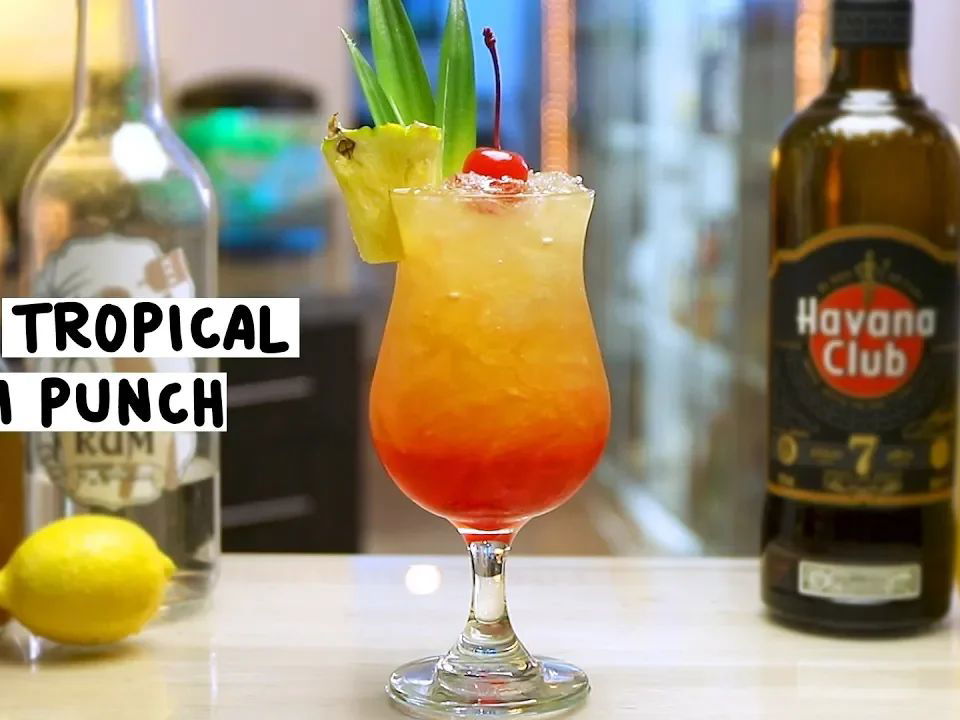 Tropical Rum Party Punch Cocktail Recipe