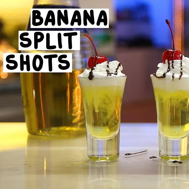 Banana Split Shots Cocktail Recipe