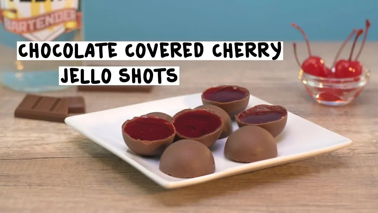 Chocolate Covered Cherry Jello Shots thumbnail