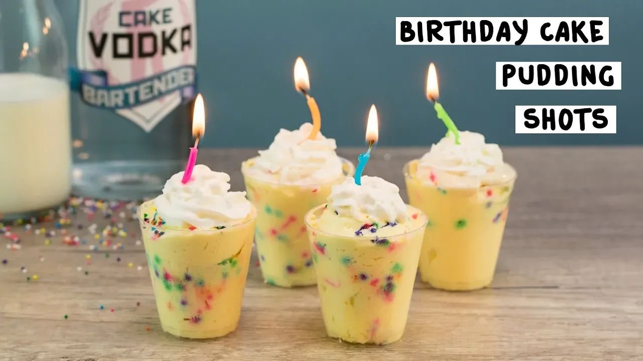 Birthday Cake Pudding Shots Cocktail Recipe