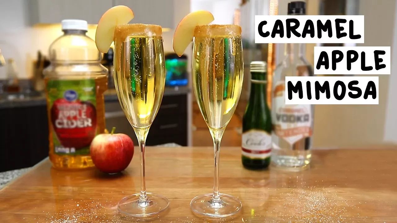Caramel Apple Mimosa Cocktail Recipe