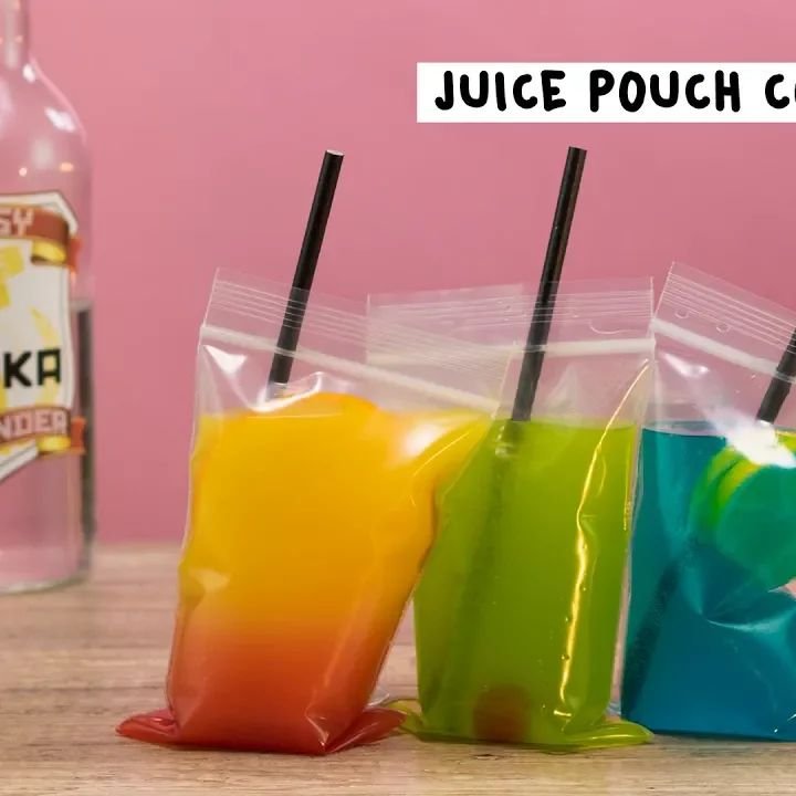 Drink Pouches With Straws, Freezable Drink Bags, Juice Pouches