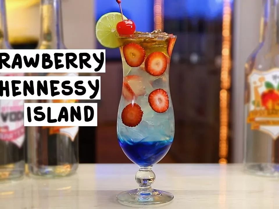 Strawberry Hennessy Island Cocktail Recipe