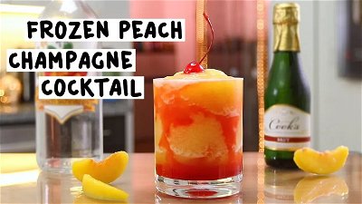 Frozen Peach Champagne Cocktail thumbnail