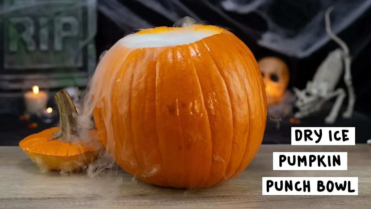 Dry Ice Pumpkin Punch Bowl Cocktail Recipe