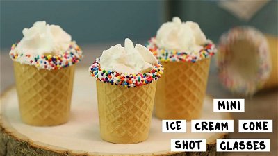 Mini Ice Cream Cone Shot Glasses thumbnail