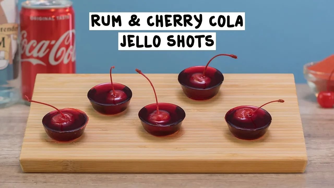 Rum & Cherry Cola Jello Shots thumbnail